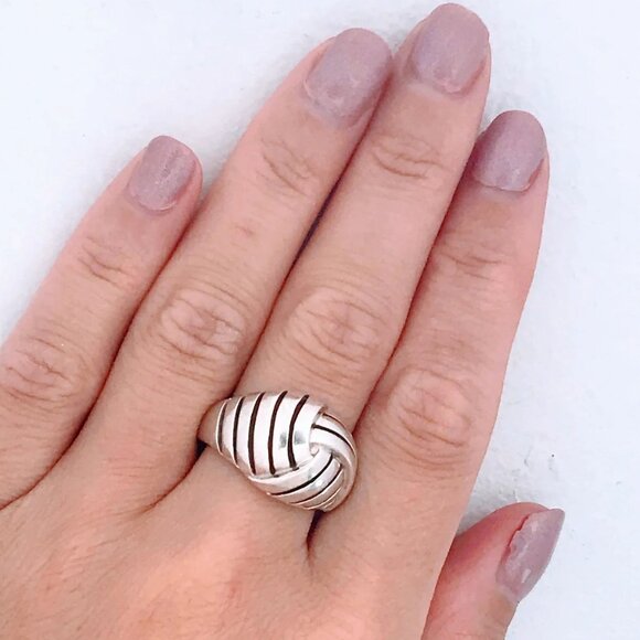 Authentic Ross-Simons 14K Gold 925 Sterling Silver Ring DOME ring - Picture 11 of 12